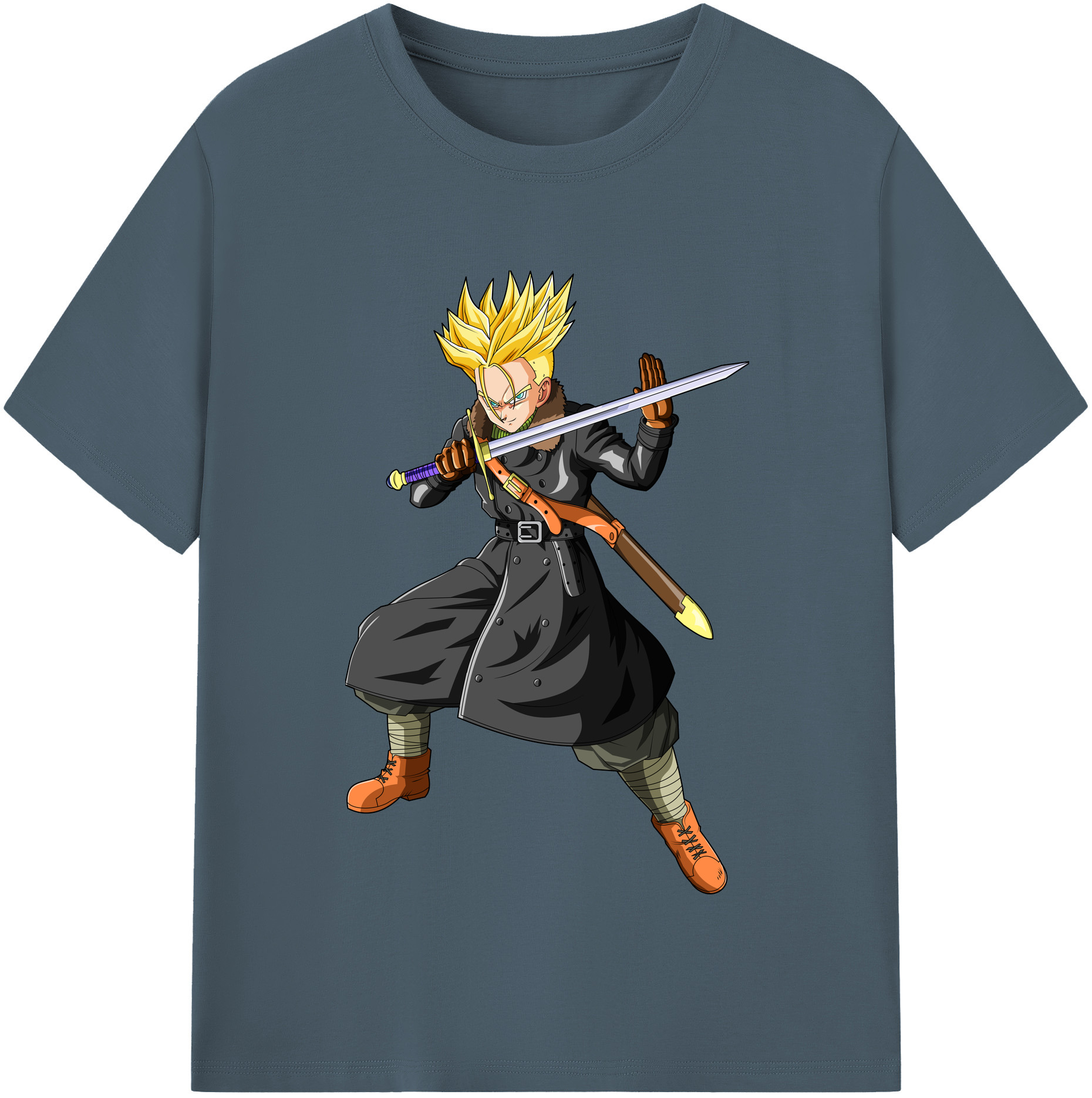 （画像用） ドラゴンボール トランクス（Torankusu）DRAGON BALL Trunks 綿100％半袖Tシャツ（フロントプリント）